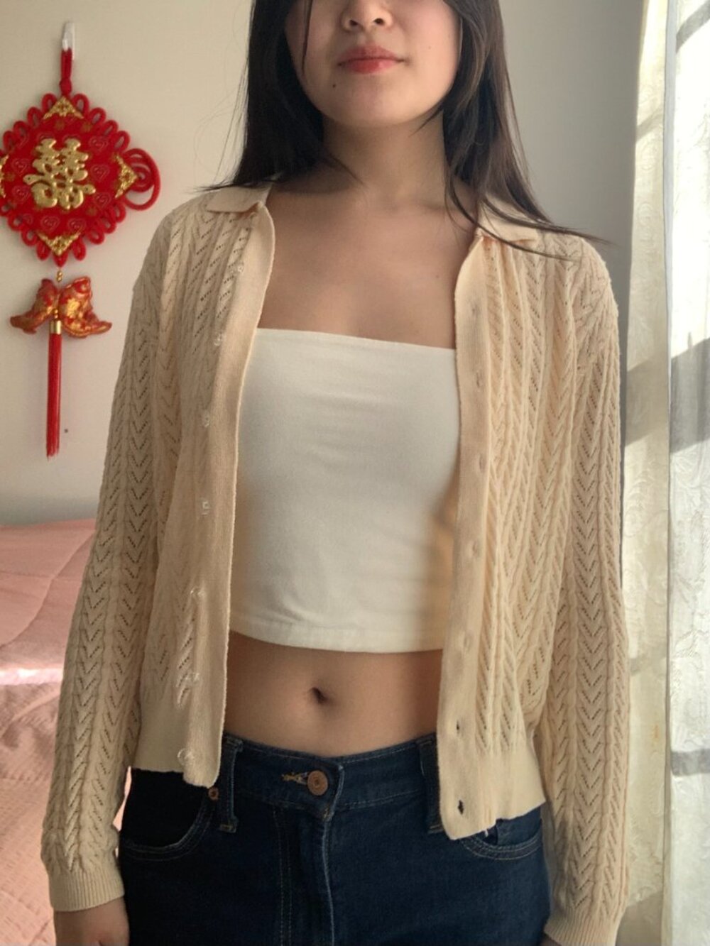 Vintage Baby Pink Cardigan